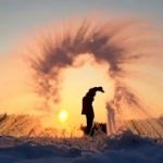 熱湯を空中で凍らせるチャレンジ